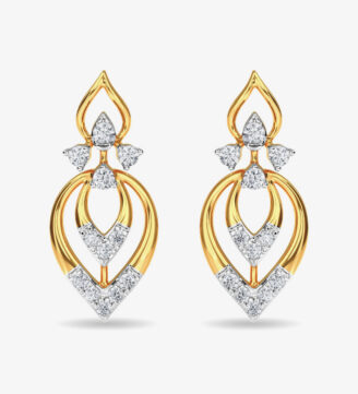 Beautiful Diamond Stud Eulla Earring Rose Gold