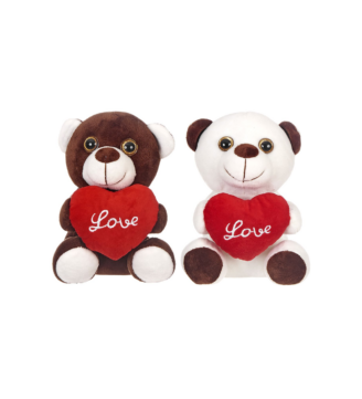 Αρκουδάκι Λούτρινο με Καρδιά Love 20cm