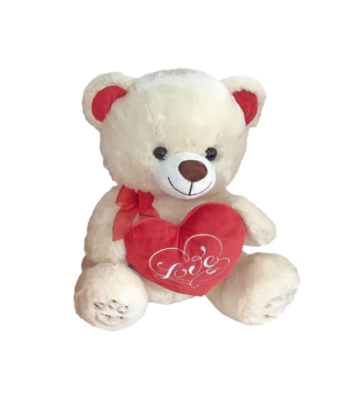 Αρκουδάκι Λούτρινο με Καρδιά 30cm