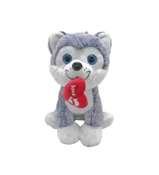 Χάσκυ Λούτρινο με Καρδιά 30cm