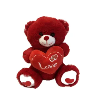 Αρκουδάκι Λούτρινο με Καρδιά 30cm